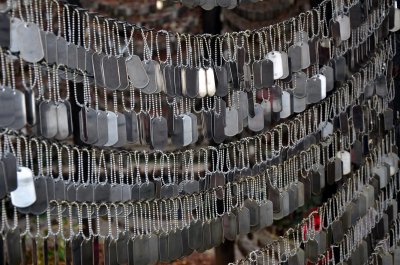 Dog Tag Memorial to fallen Vets