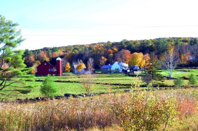 Beautiful hillside farm in Vermont