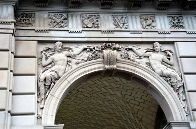 Detail on the facade of The Breakers