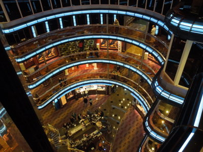 The atrium lobby of the Fascination