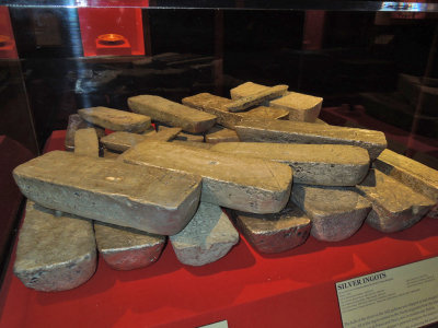 Silver ingots larger than a loaf of bread - each worth $150,000+