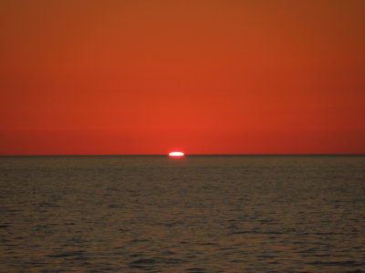 The final moment of sunset off Key West