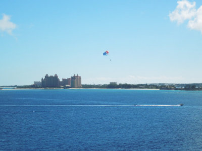 Parasailing off Paradise Island, Nassau