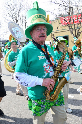 He's got the spirit of the band and the day.