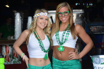 Sidewalk beer maids