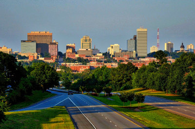 Skyline vista from West Columbia