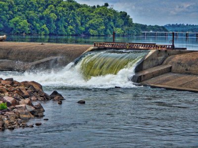 The spillway on the Broad River, Columbia, SC