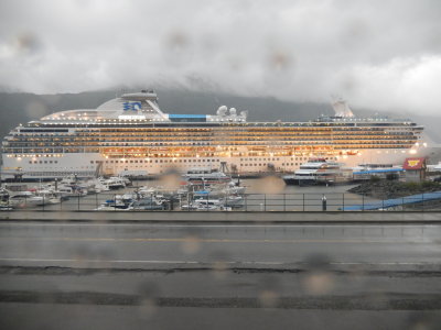 Docked in Whittier, Alaska in the cold rain