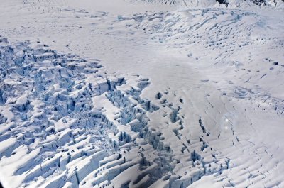 Fissures and voids on Ruth Glacier