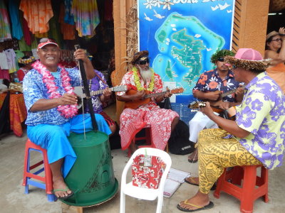 Locals entertaining the tourists