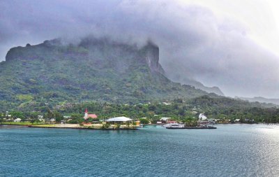 Mt. Otemanu above Vaitape, Bora Bora
