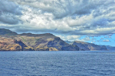 The rugged coastline of Nuka Hiva, Marquesas