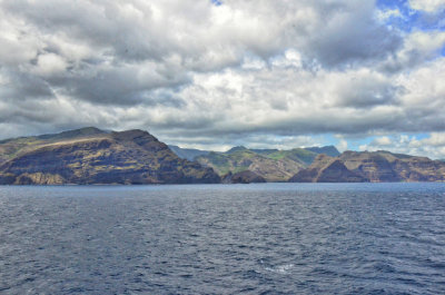 The rugged coastline of Nuka Hiva