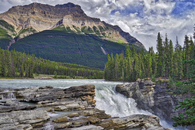 Athabasca Falls & Mt Kerkeslin, Alberta