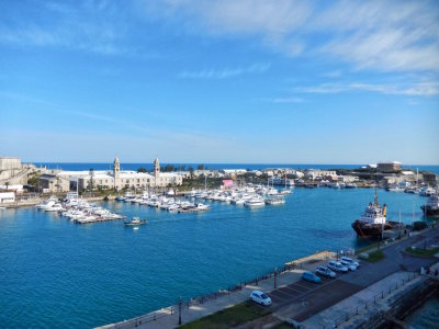 The Dockyard with the Fort at right