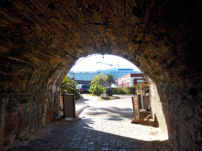 A Sally Port through the massive walls