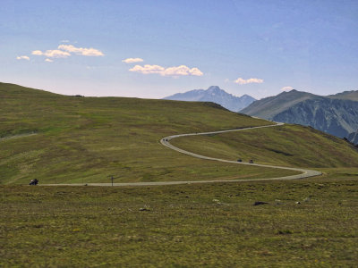 At the highest point on the road, 12183ft