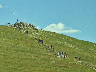 The top of the overlook at Alpine Visitor Center, 11796ft