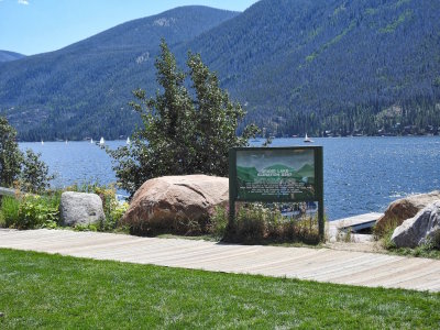 Sign says that Grand Lake is source for Colorado River