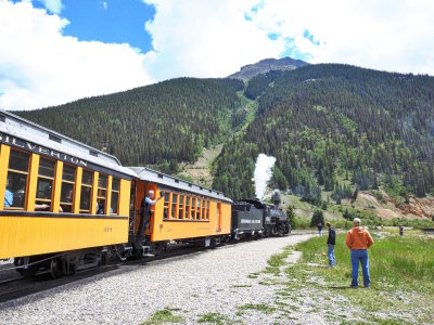 D&SNGRR leaving Silverton for Durango