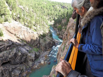 450 Feet straight down to the river