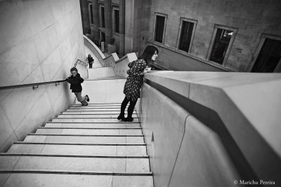 Kids on the Stairs, British Museum