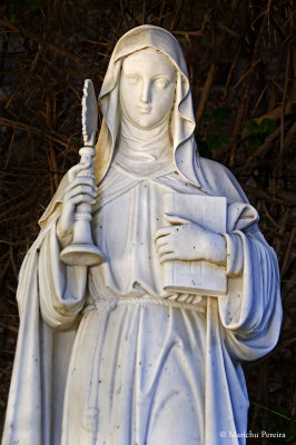 The Statue of St. Clare that will greet you at the parking lot. — at St. Clare Retreat Cente