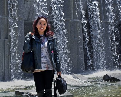 By the Waterfall — at Yerba Buena Park.