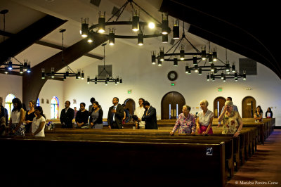 the guests inside St. Victor Church