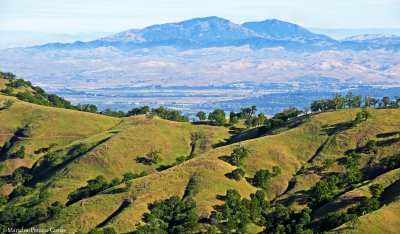 from Rose Peak the highest in Alameda County with view of Mt Diablo the highest in the bay