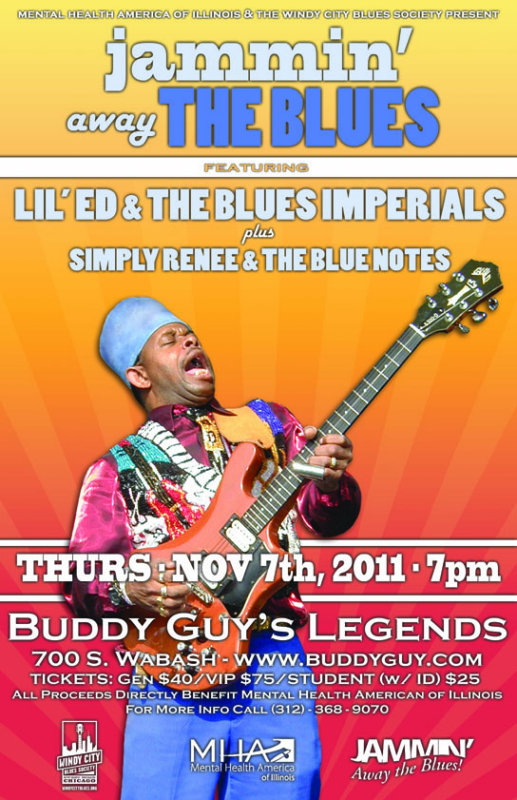 Jammin away the Blues Poster