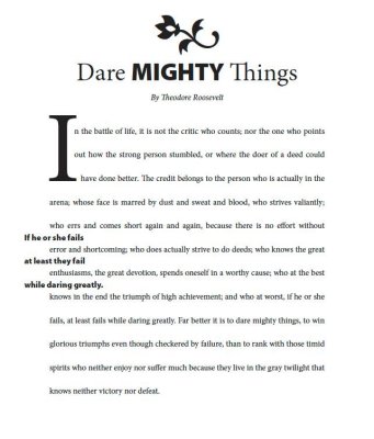 Dare Mighty Things Assignment
