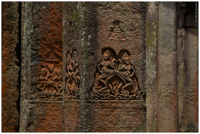 Pillar Carvings at The Bayon