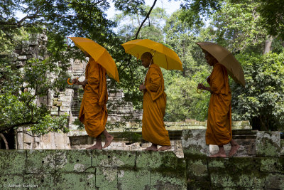 Three Monks on Wall 2