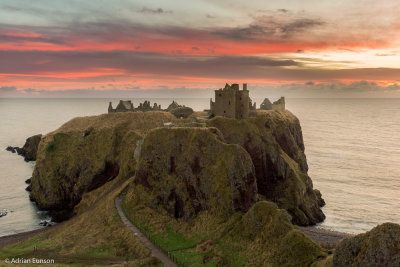 Pink Dawn over Dunottar Castle