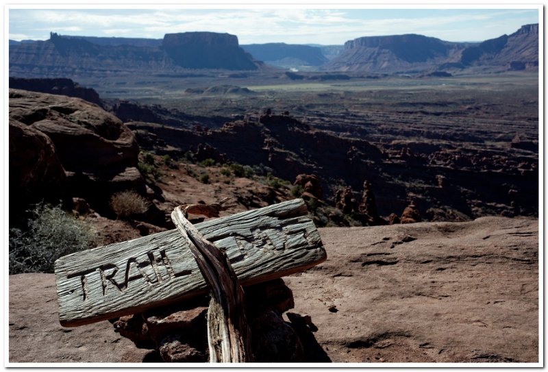 End of Fisher Towers Trail - bet we went farther