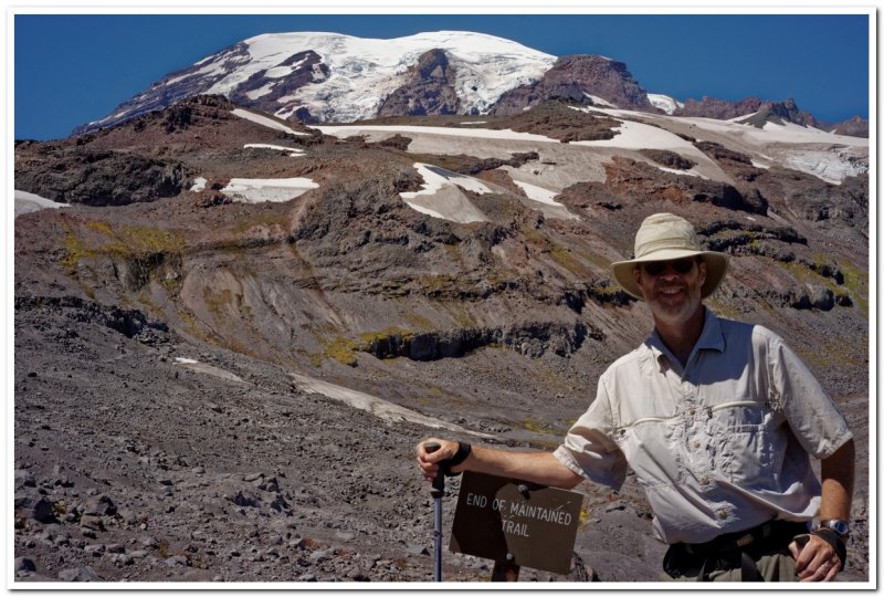 End of the trail to Paradise Glacier (hiked another mile to the glacier)