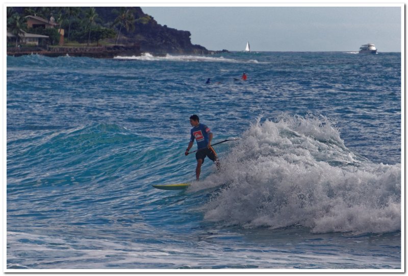 Paddle board surf competition, Makaha