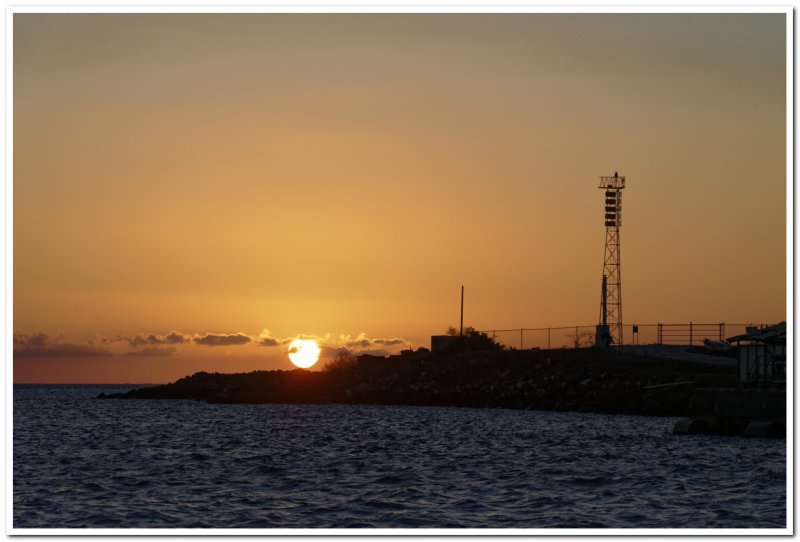 Sunset over Isla Baltra