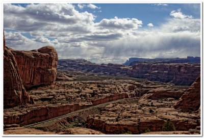 View of Railroad Tracks from Corona Arch