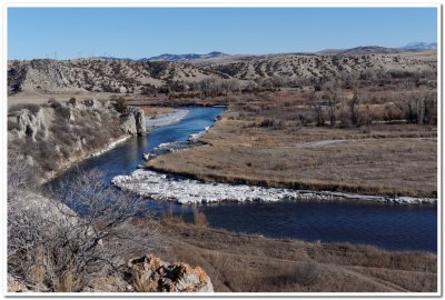 Missouri Headwaters, East Gallatin River from Fort Rock
