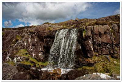 Waterfall at Conor Pass, Ireland