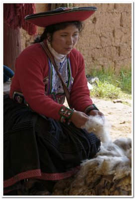 Preparing alpaca wool