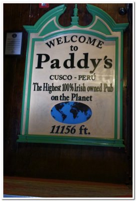 Paddy's Irish Pub, Cusco