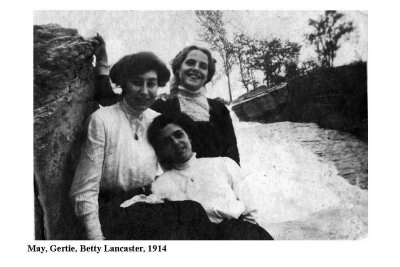 May, Gertie, Betty Lancaster (sisters) in 1914