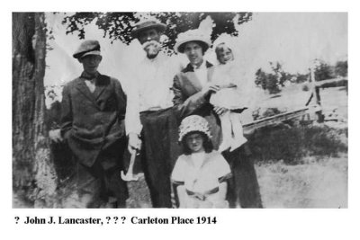 John Joseph Lancaster (center) - Carleton Place - 1914