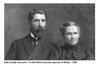 John Joseph and Cecelia Helen Lancaster - parents of Esther McDonald - 1883