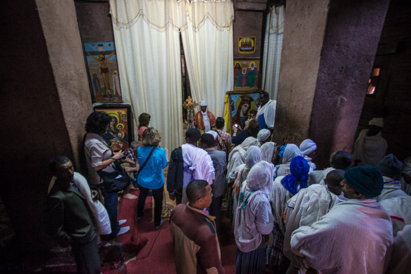 Priest Comes Out to Perform Blessings