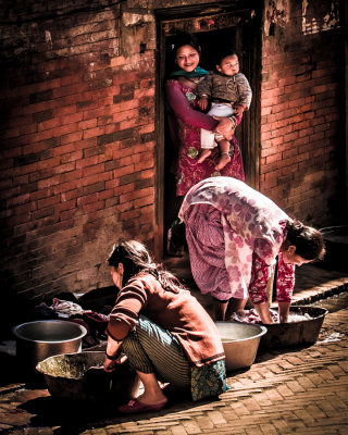 Wash Day, Bhaktapur, Nepal