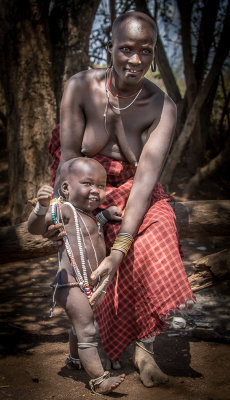 Mursi Woman and Baby